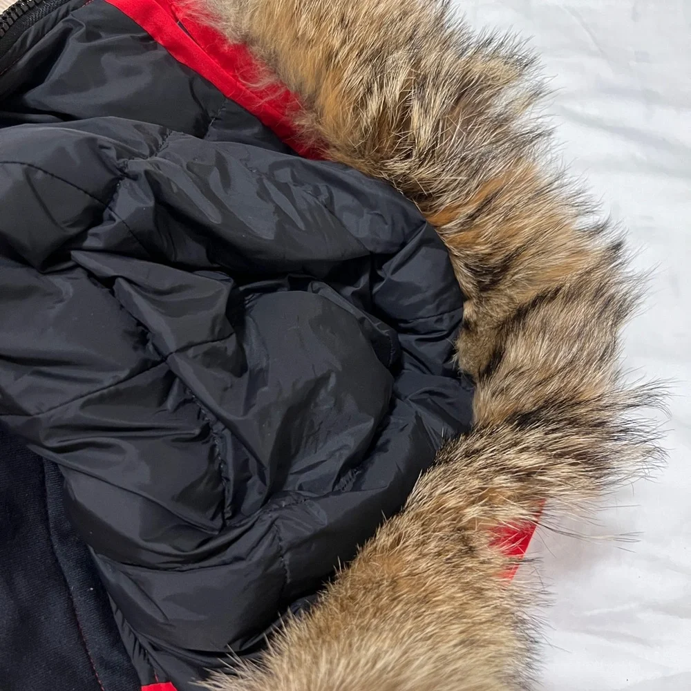 Canada Goose Women's Vibrant Red Puffer Coat with Fur Hood - Picture 9 of 16